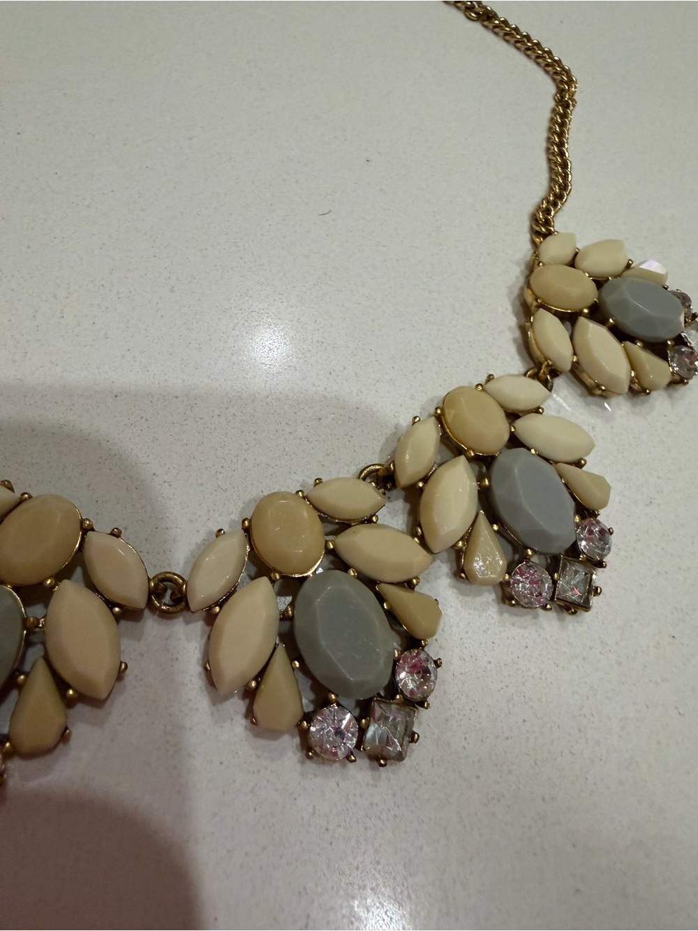 J. Crew Factory Matte Stone & Crystal Statement Necklace - Picture 8 of 10